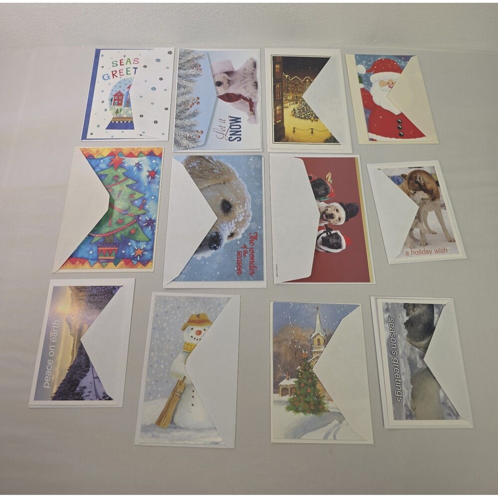 30 Pack New Christmas Cards Bulk Holiday Greeting Cards with Envelopes Sealing